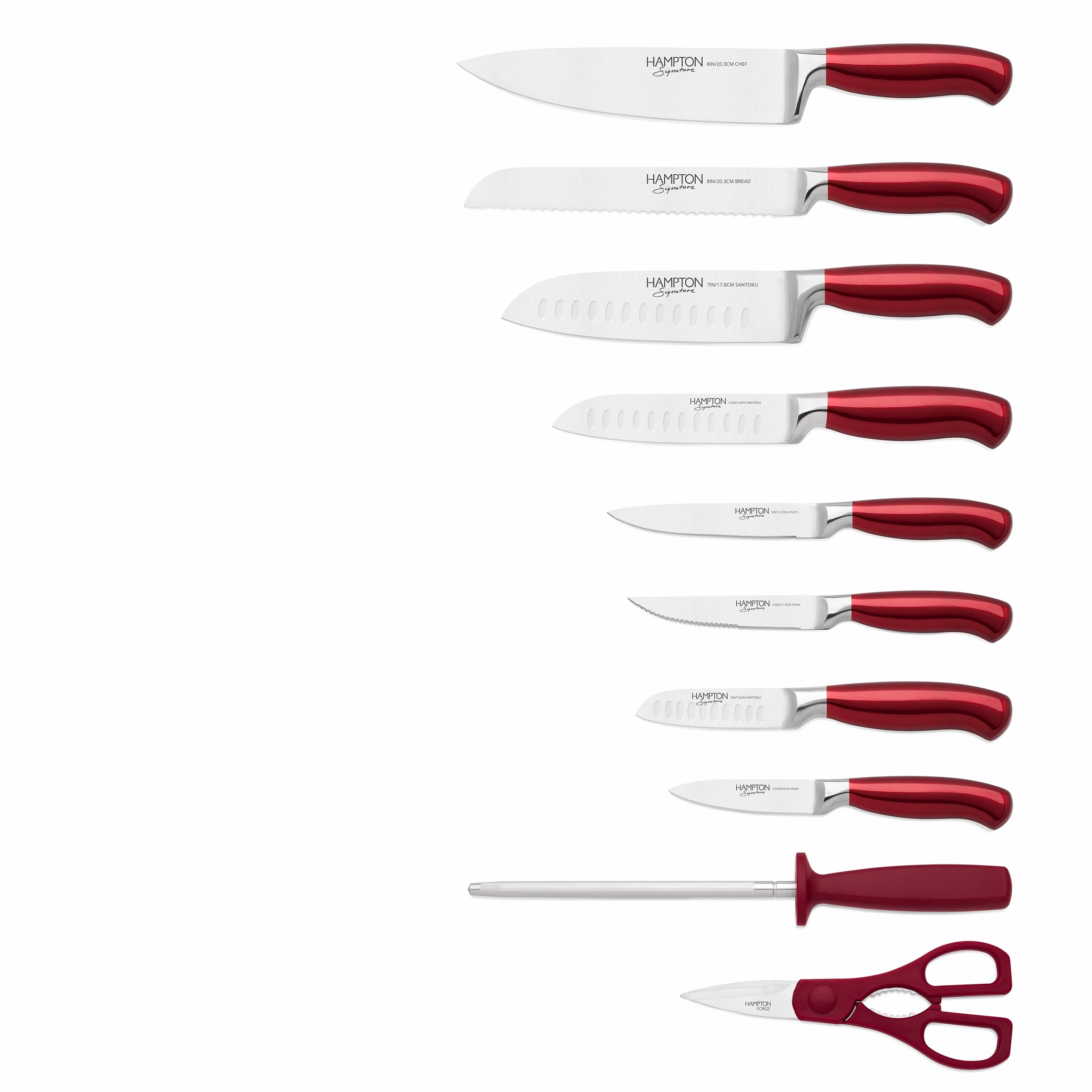 Argentum Red 14 Piece Cutlery Block Set