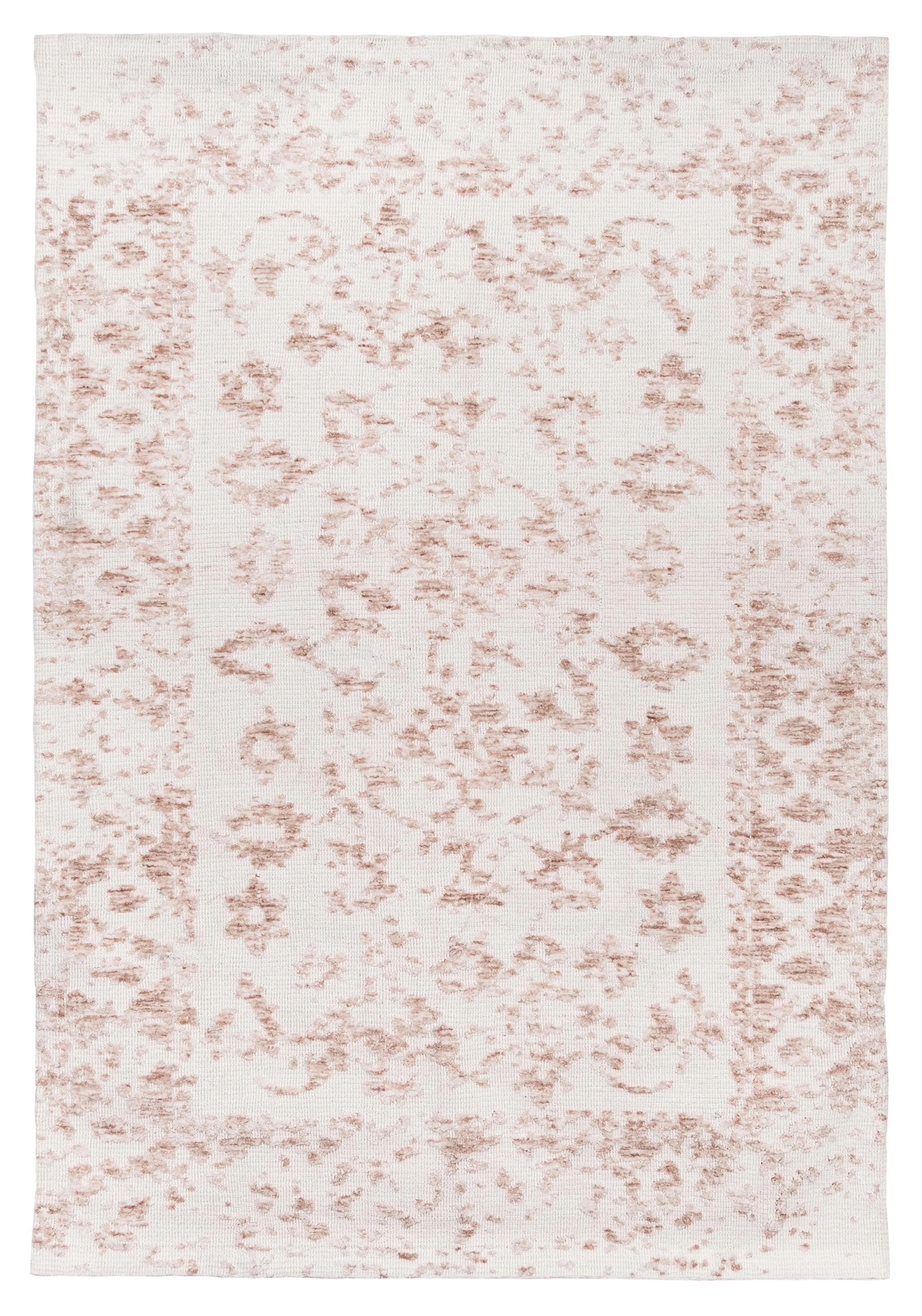Aria Pink and Ivory Floral Transitional Rugmodern color block patchwork rug