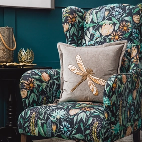 Aria Embroidered Feather Cushion Greybedding sets ,throw blankets 