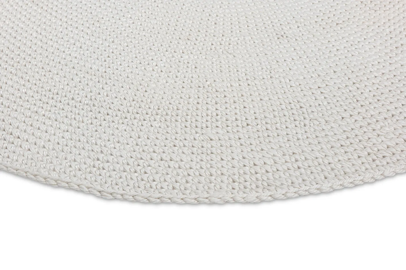 Arlenis Ivory Crochet Indoor Outdoor Round Rug