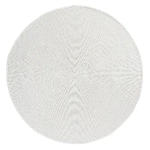 Arlenis Ivory Crochet Indoor Outdoor Round Rugmodern color block patchwork rug