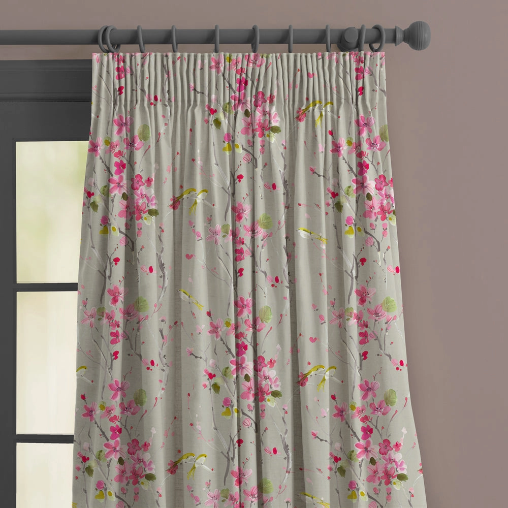 Armathwaite Linen Printed Made to Measure Curtains Sand