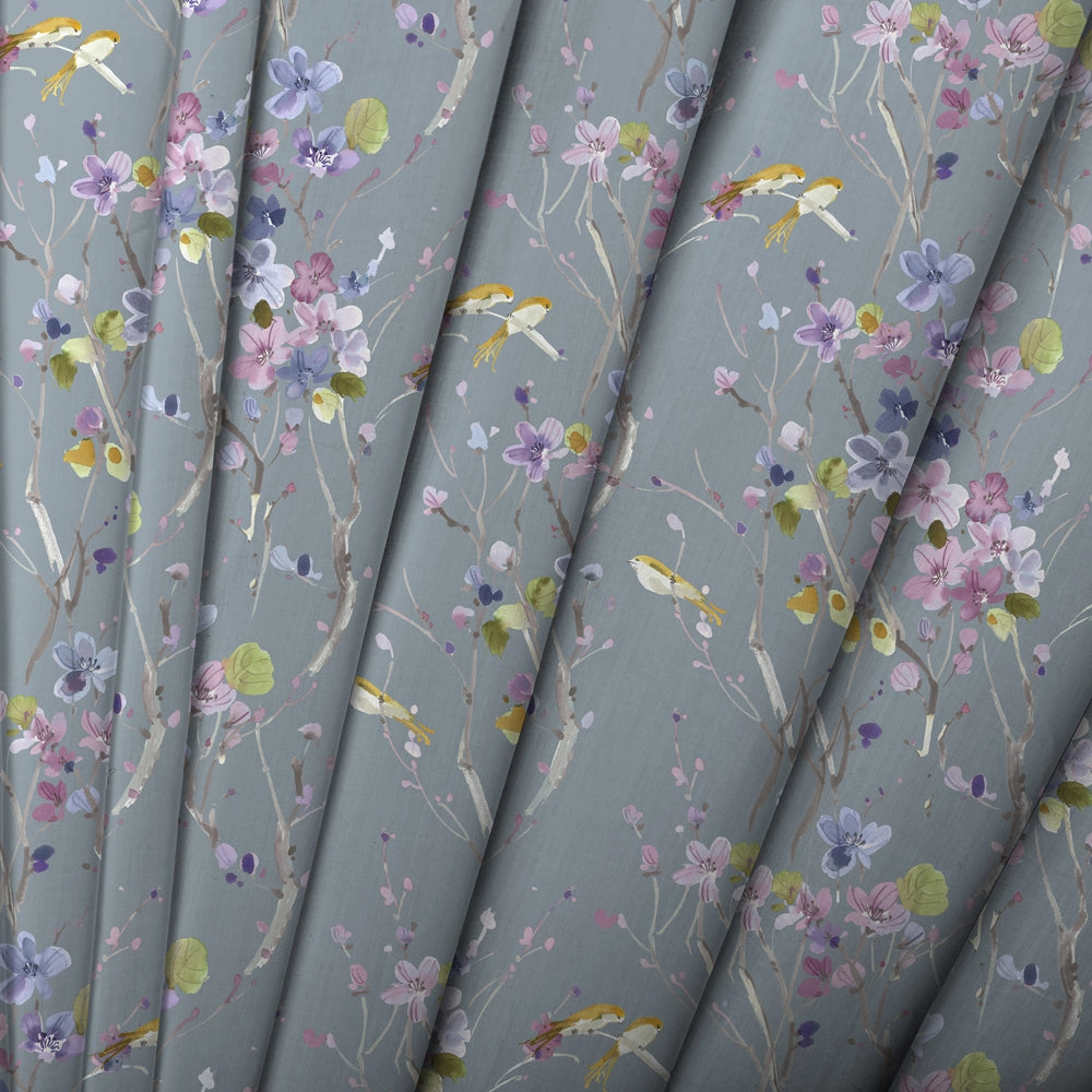 Armathwaite Linen Printed Made to Measure Curtains Slate