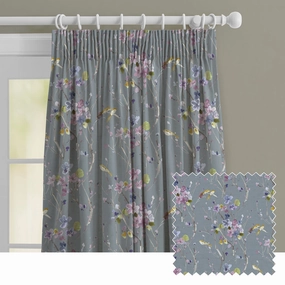 Armathwaite Linen Printed Made to Measure Curtains Slatebedding sets ,throw blankets 