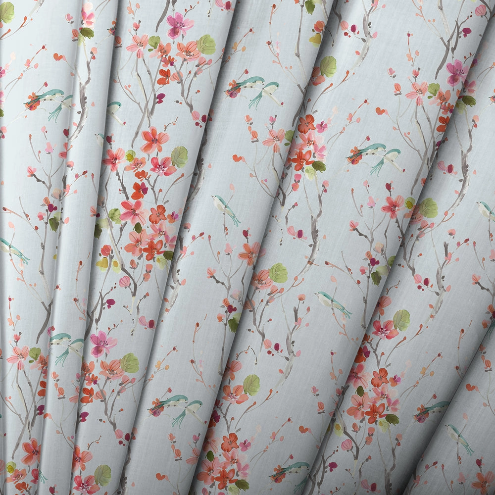 Armathwaite Printed Cotton Made to Measure Roman Blinds Coral/Dove