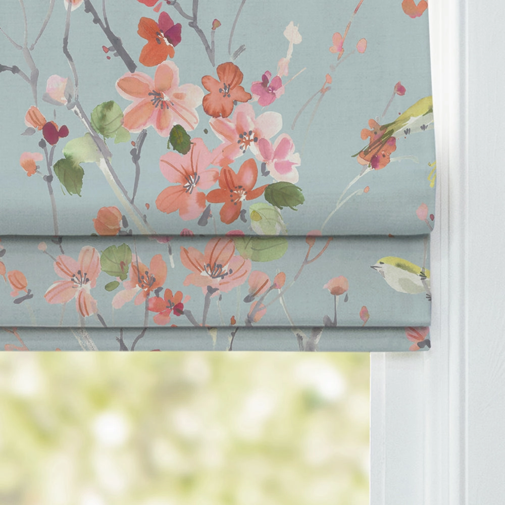 Armathwaite Printed Cotton Made to Measure Roman Blinds Russett