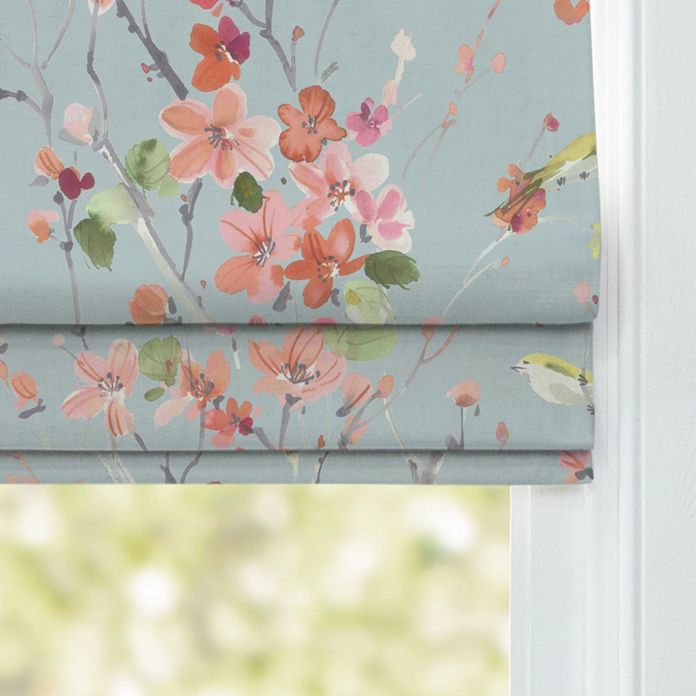 Armathwaite Printed Cotton Made to Measure Roman Blinds Russett