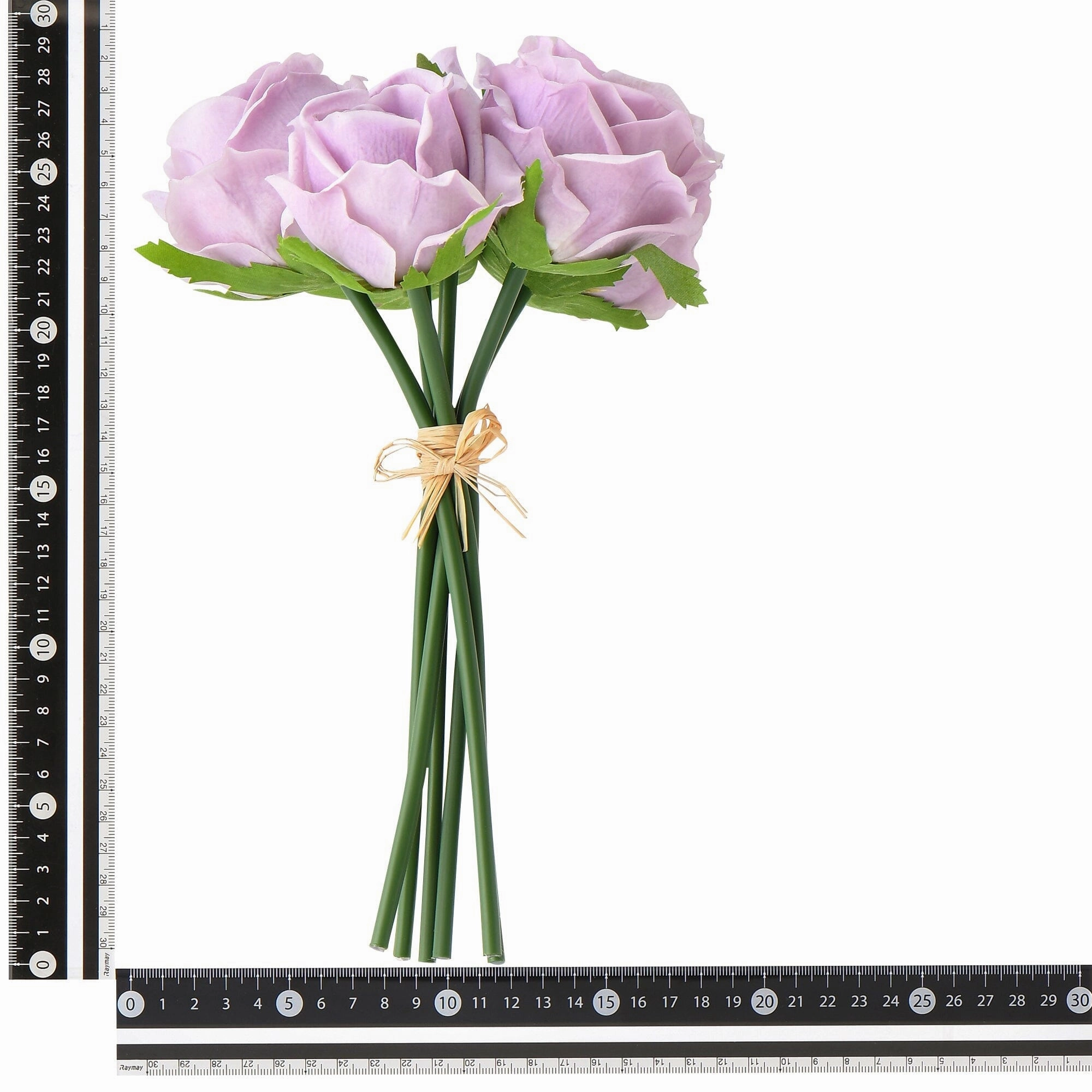 Artflower Bouquet Real Touch Rose  Purple