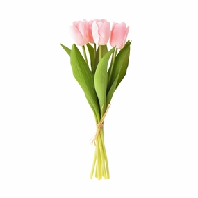 Artflower Bouquet Real Touch Tulip  Light Pinkhome decor ,wall decor 