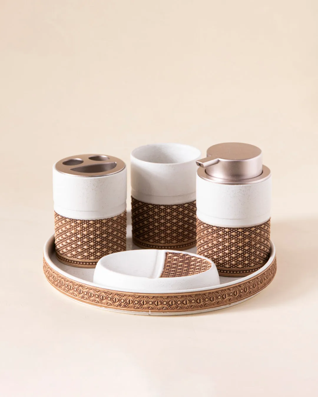 Artisan Textured 5-Piece Bath Set - White