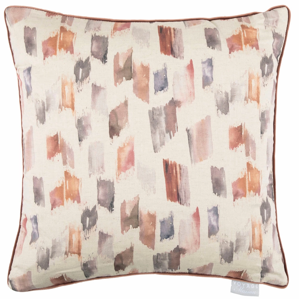Arwen Printed Feather Cushion Rosewater