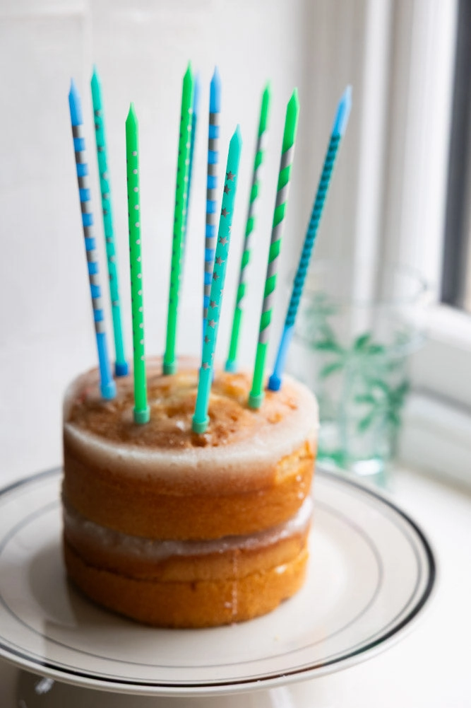 Assorted Blue Cake Candles - Pack Of 10