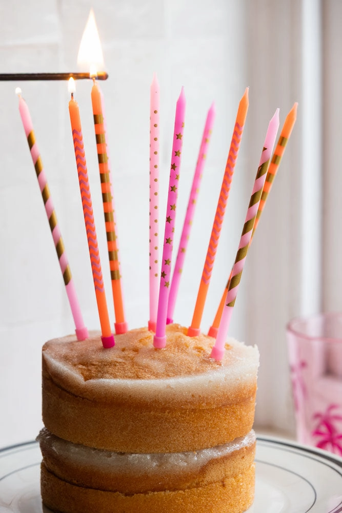 Assorted Pink Cake Candles - Pack Of 10
