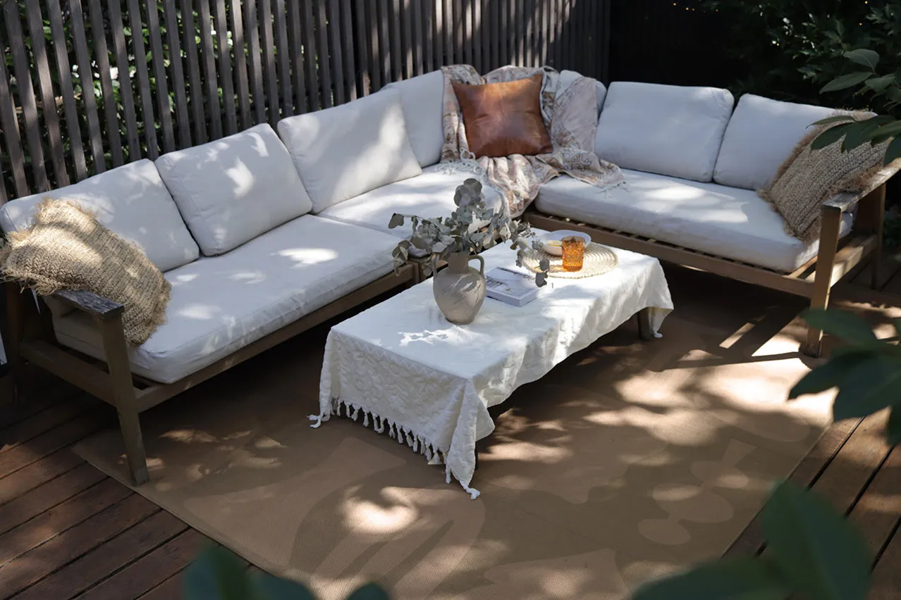 Aswati Brown Graphic Indoor Outdoor Washable Rug *NO RETURNS UNLESS FAULTY