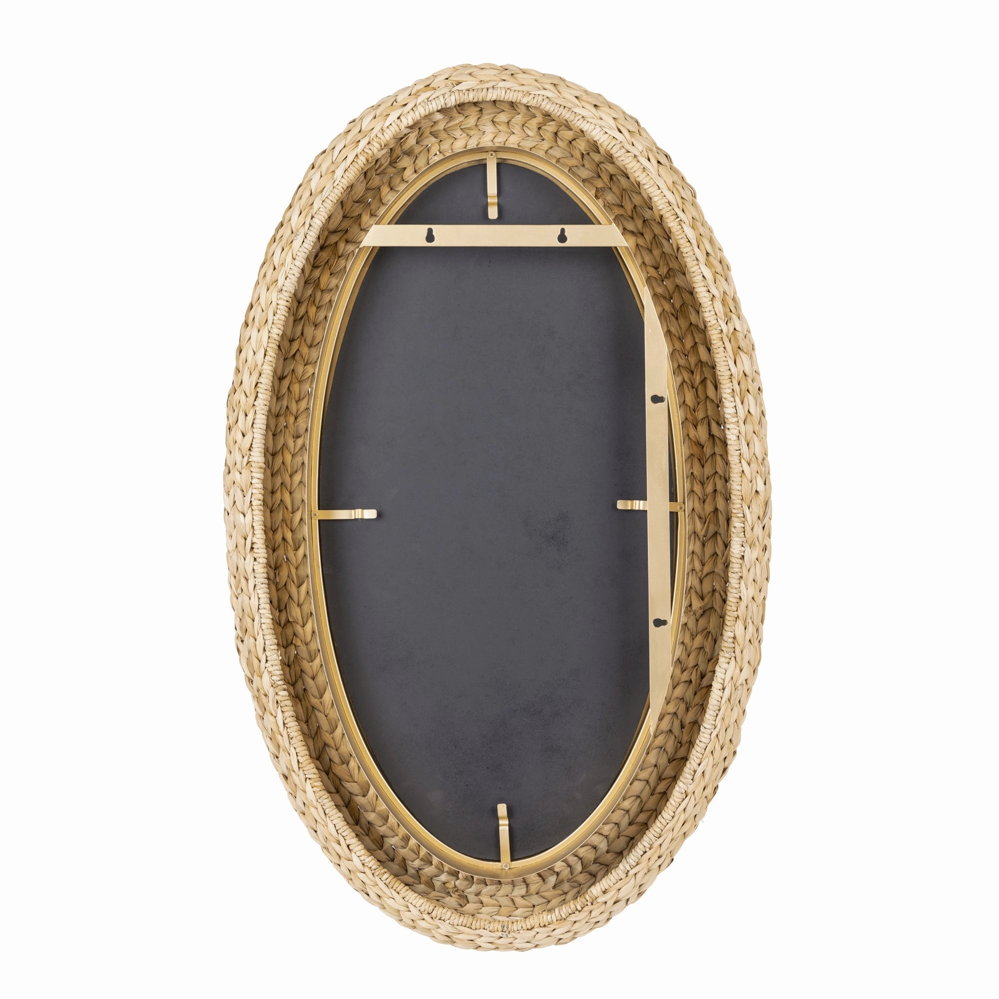 Athena 457MI24FGN 22x40 Oval Wall Mirror - Natural Seagrass