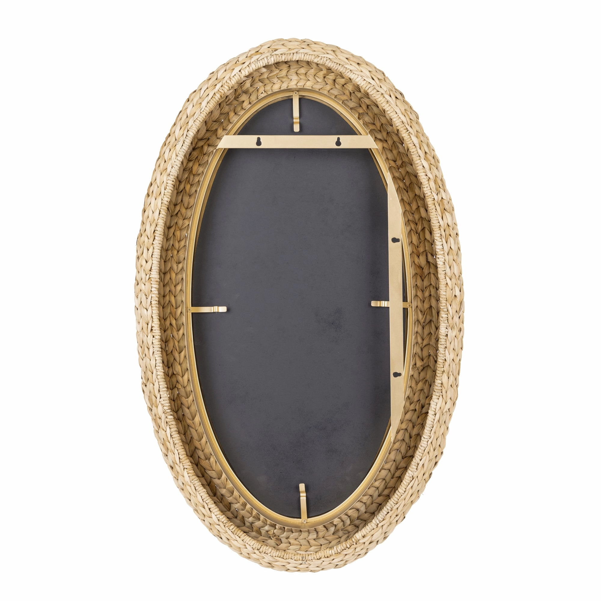 Athena 457MI24FGN 22x40 Oval Wall Mirror - Natural Seagrass