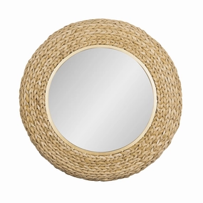 Athena 457MI30FGN 30-Inch Round Wall Mirror - Natural Seagrasswall mounted decorative mirror,full length dressing mirror