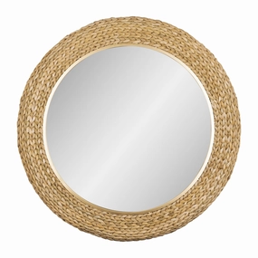Athena 457MI40FGN 40-Inch Round Wall Mirror - Natural Seagrasswall mounted decorative mirror,full length dressing mirror