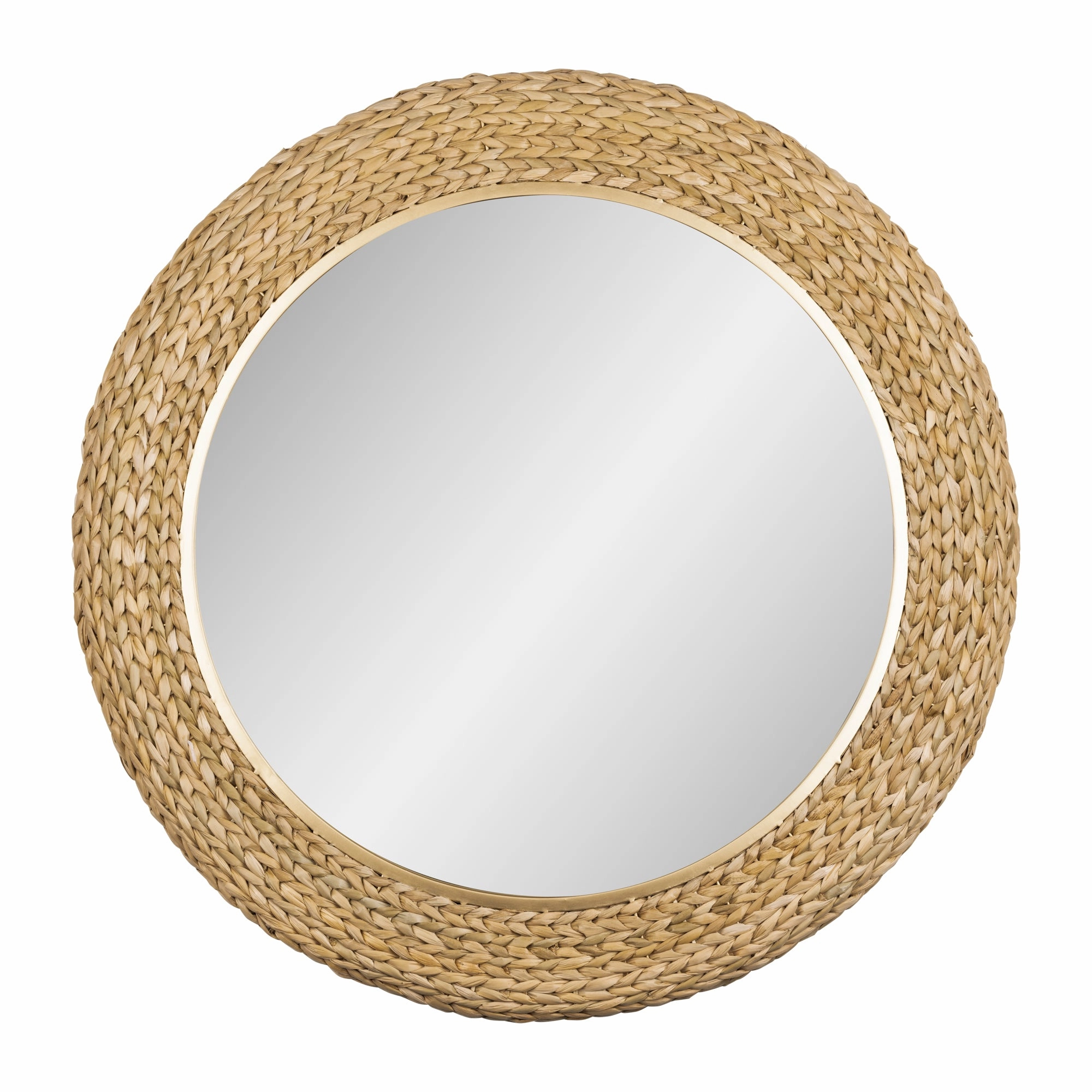 Athena 457MI40FGN 40-Inch Round Wall Mirror - Natural Seagrasswall mounted decorative mirror,full length dressing mirror