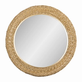 Athena 457MI40FGN 40-Inch Round Wall Mirror - Natural Seagrasswall mounted decorative mirror,full length dressing mirror