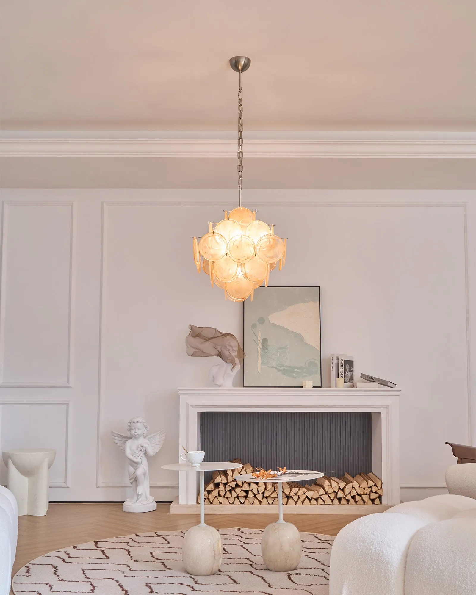 Aurelia Apricot Murano Glass Chandelier