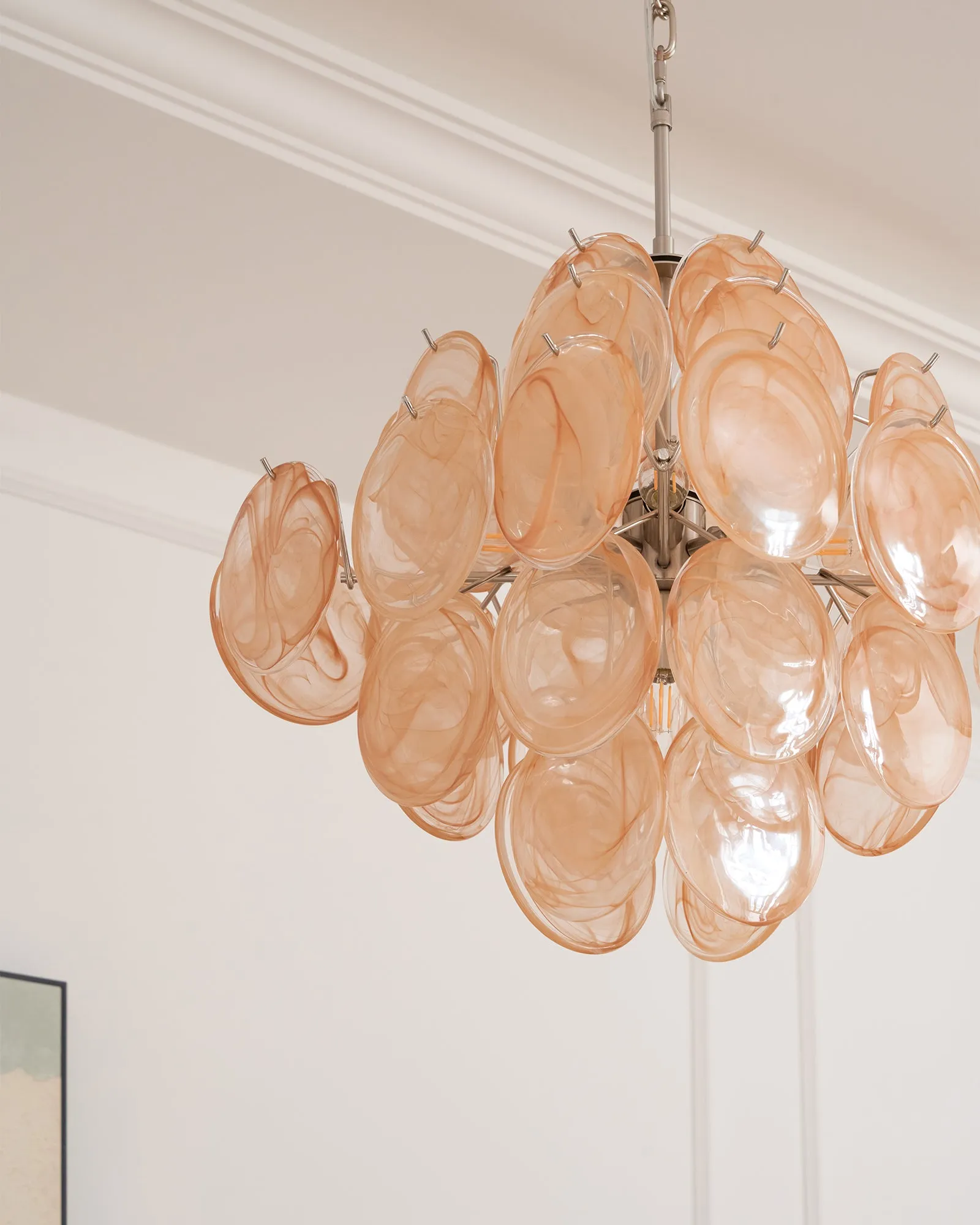 Aurelia Apricot Murano Glass Chandelier