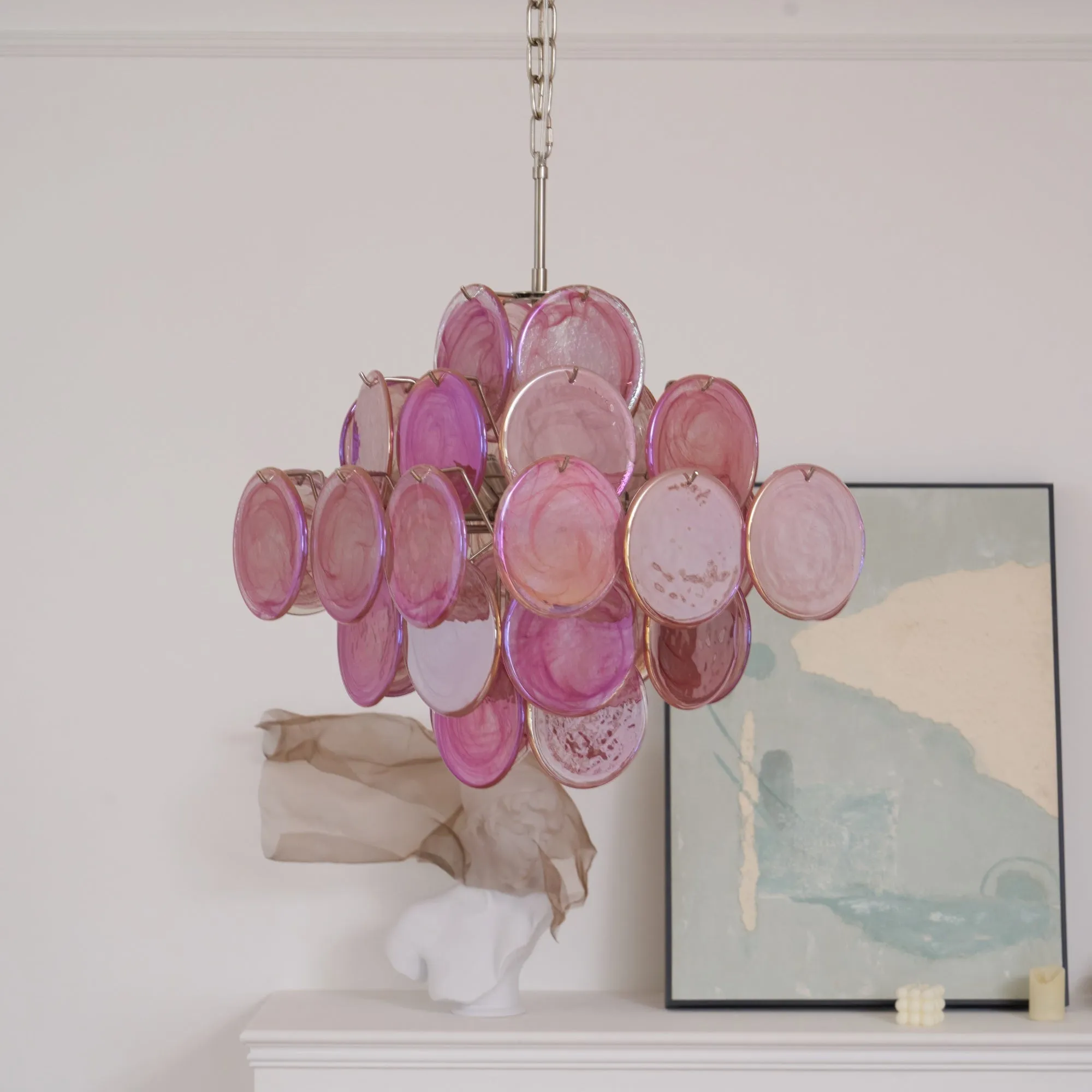 Aurelia Pink Murano Glass Chandelier