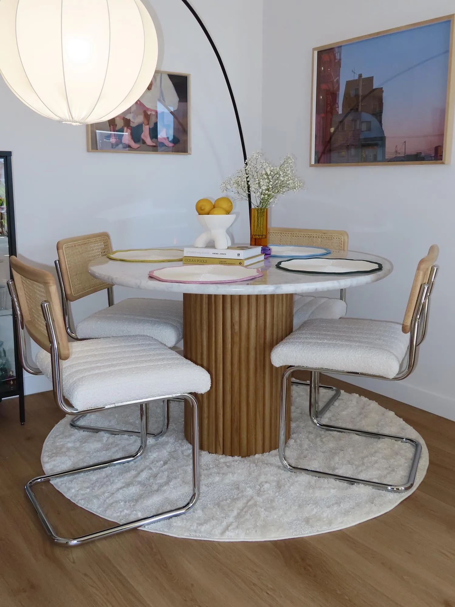 Aurora Ivory Cream Abstract Textured Round Rug