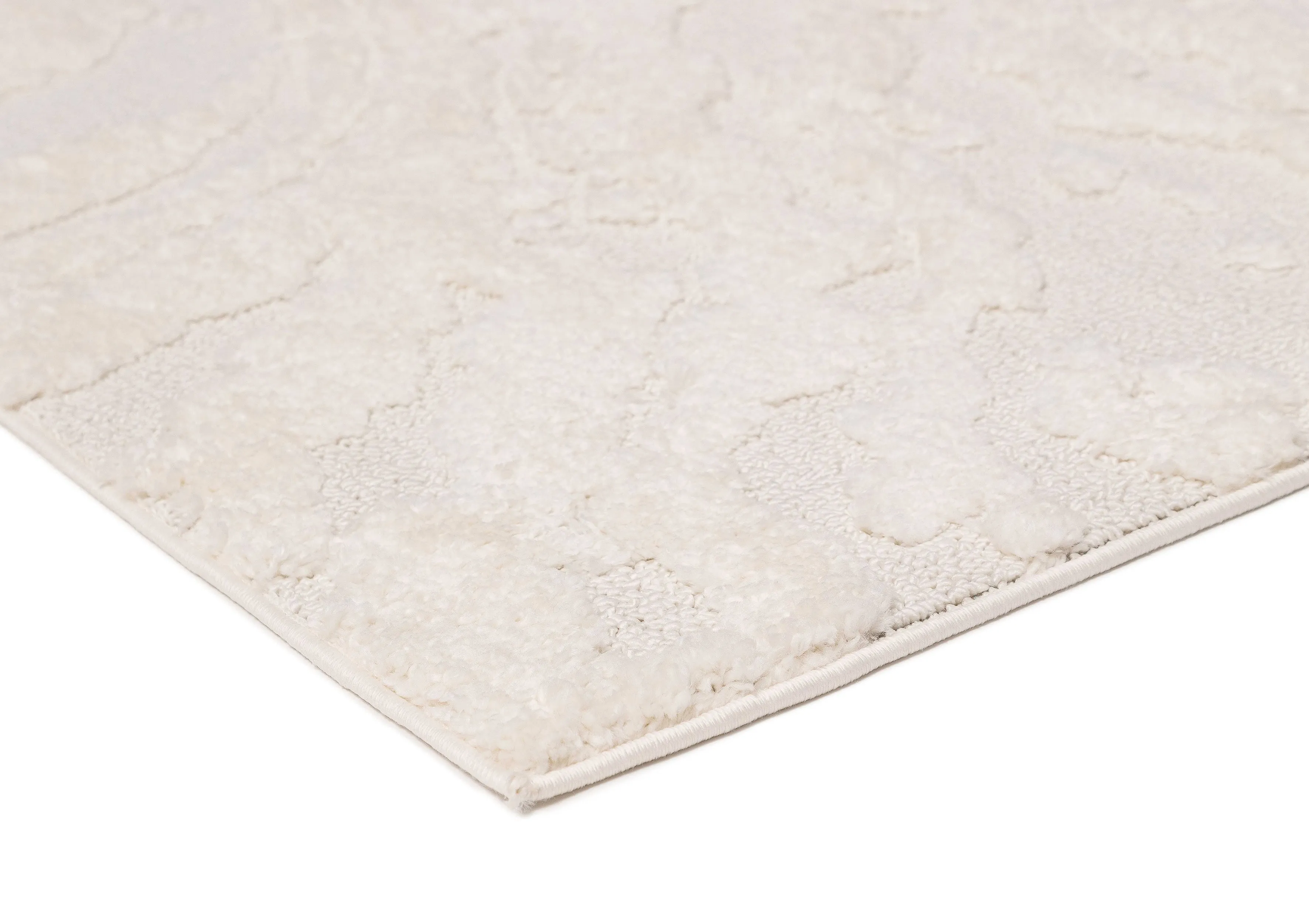 Aurora Ivory Cream Abstract Textured Rug