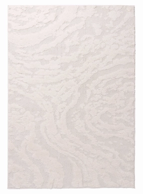 Aurora Ivory Cream Abstract Textured Rugmodern color block patchwork rug