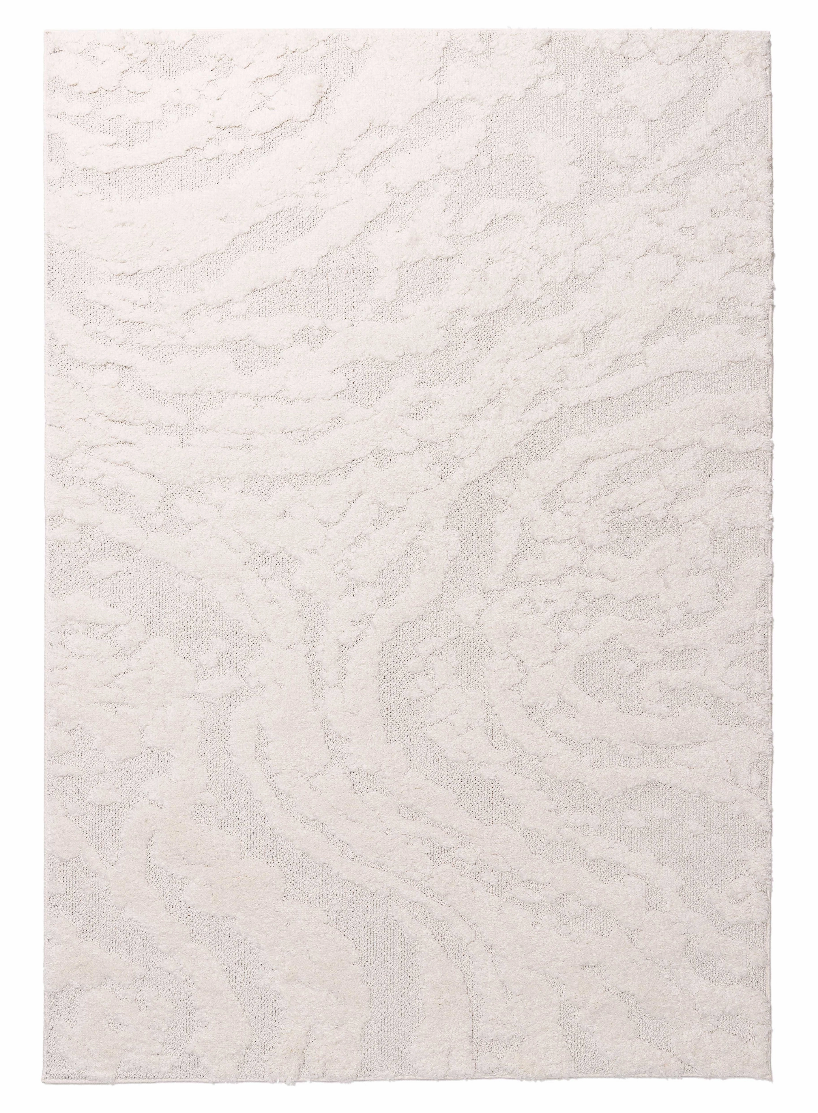 Aurora Ivory Cream Abstract Textured Rugmodern color block patchwork rug