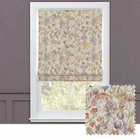 Autumn Floral Printed Linen Made to Measure Roman Blinds Naturalbedding sets ,throw blankets 