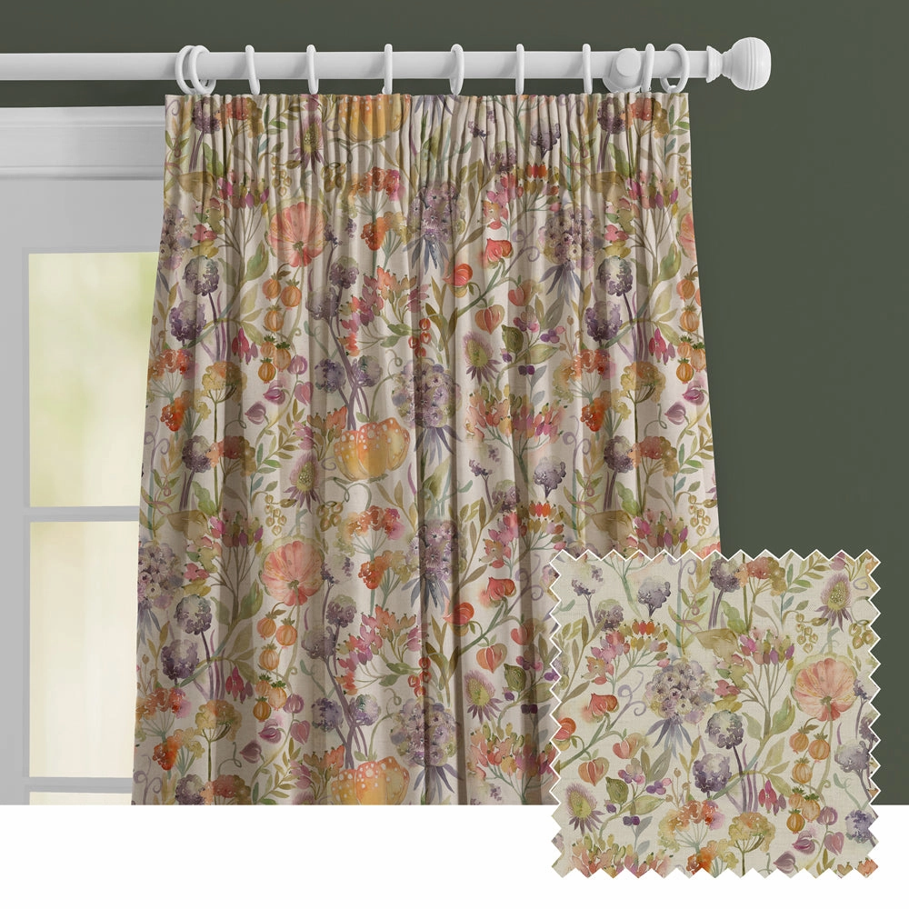 Autumn Floral Printed Made to Measure Curtains Linenbedding sets ,throw blankets 