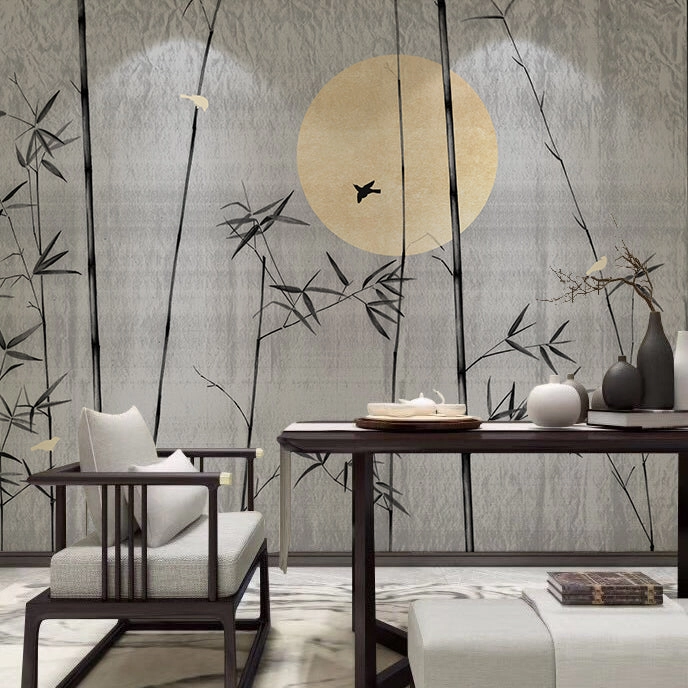 Autumn Tree Birds Wall Mural