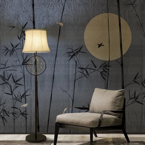 Autumn Tree Birds Wall Muralnordic style wall decor