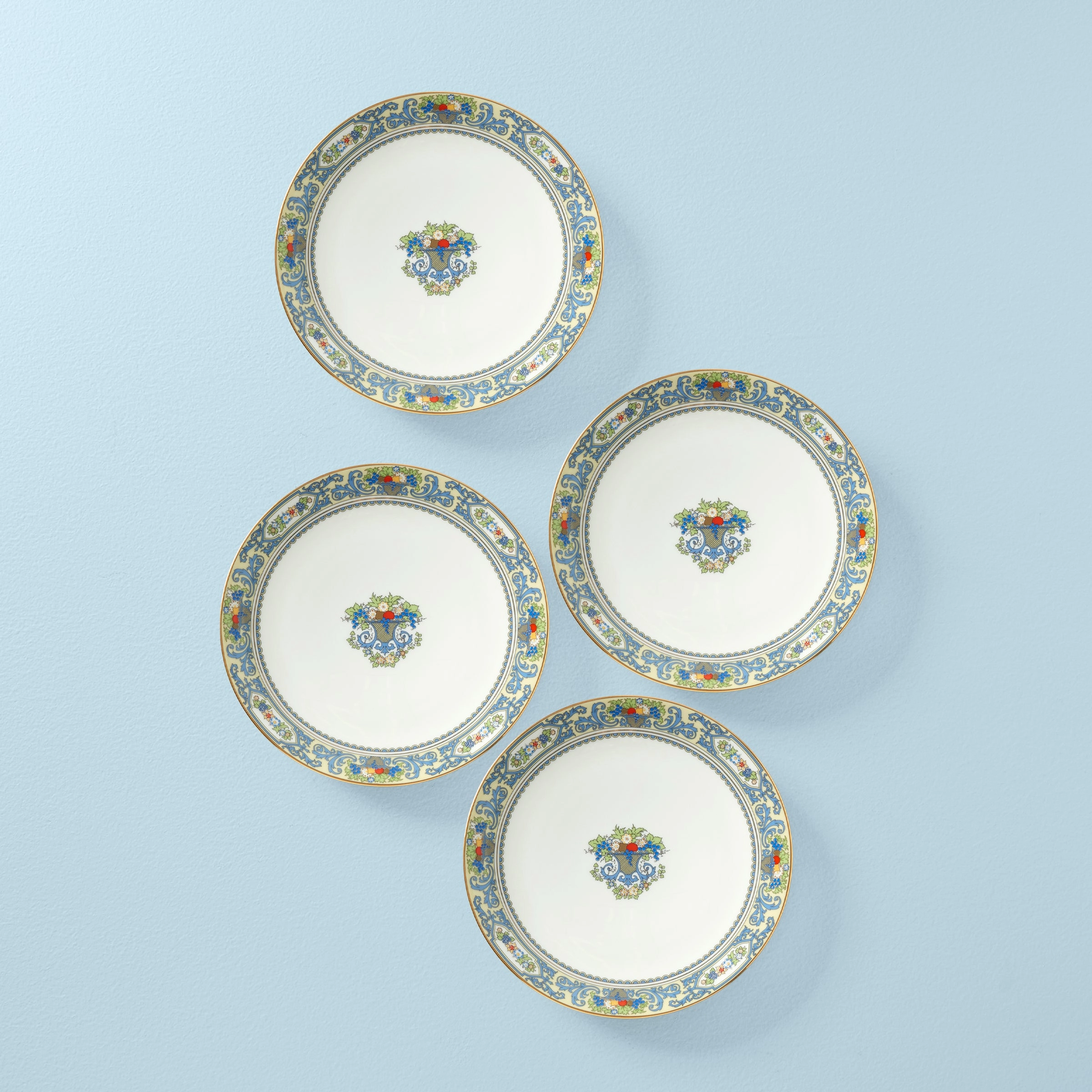 Autumn White Accent Plates - Set of 4modern kitchen decor ,kitchen dinner set ,dinnerware 