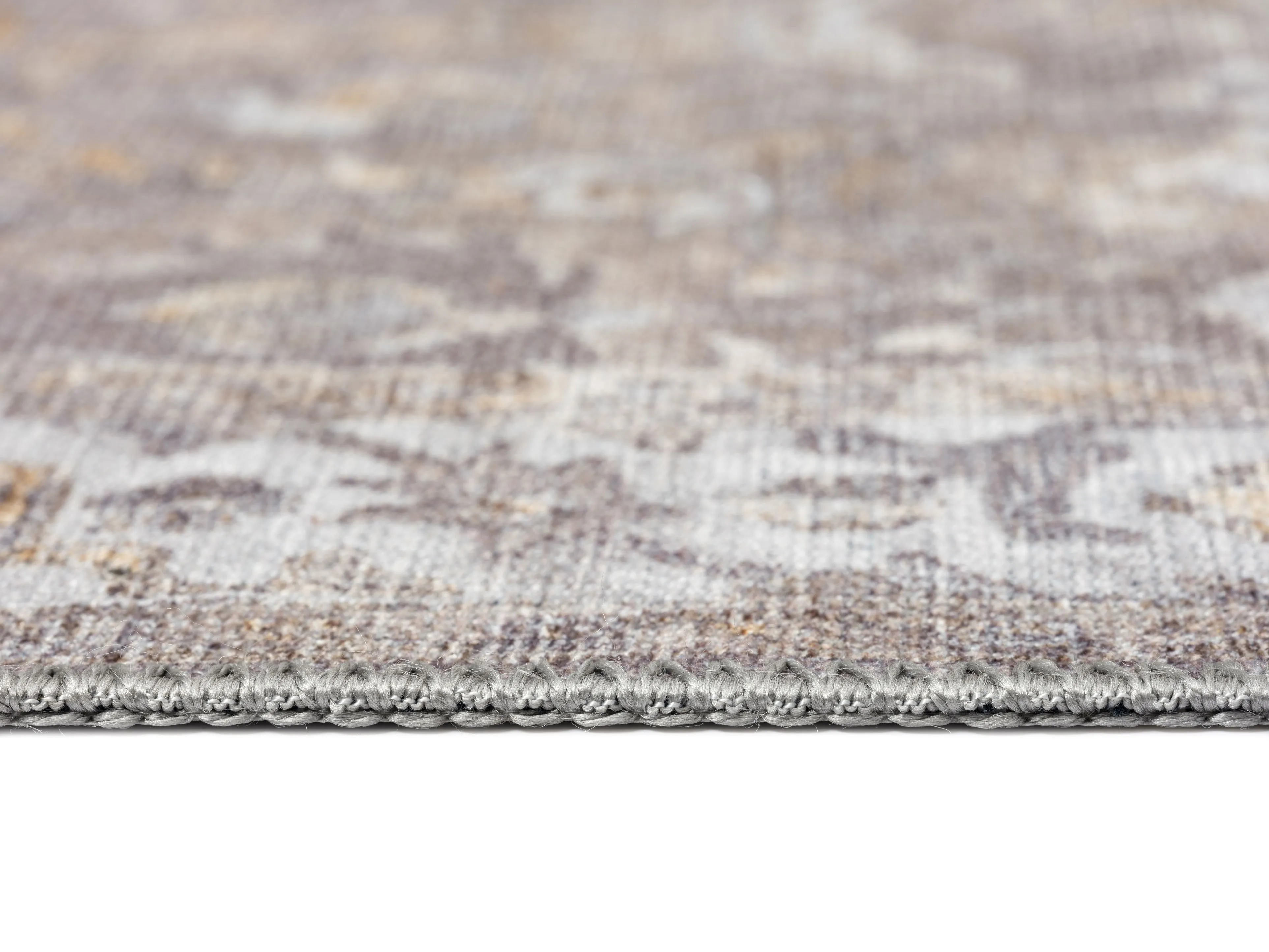 Ava Grey and Gold Traditional Distressed Washable Runner Rug *NO RETURNS UNLESS FAULTY