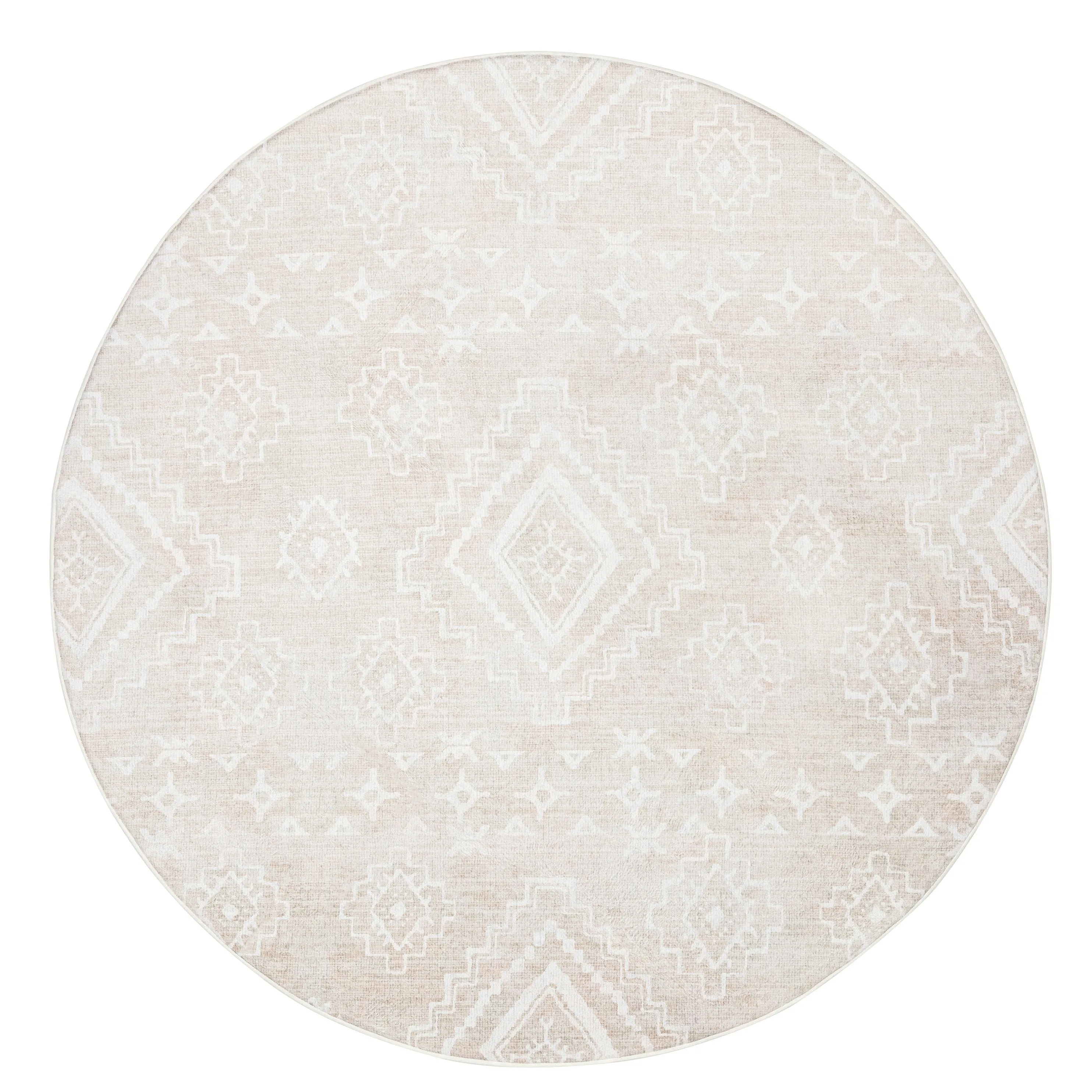 Ayah Neutral Plush Rollie Pollie Round Playmatmodern color block patchwork rug