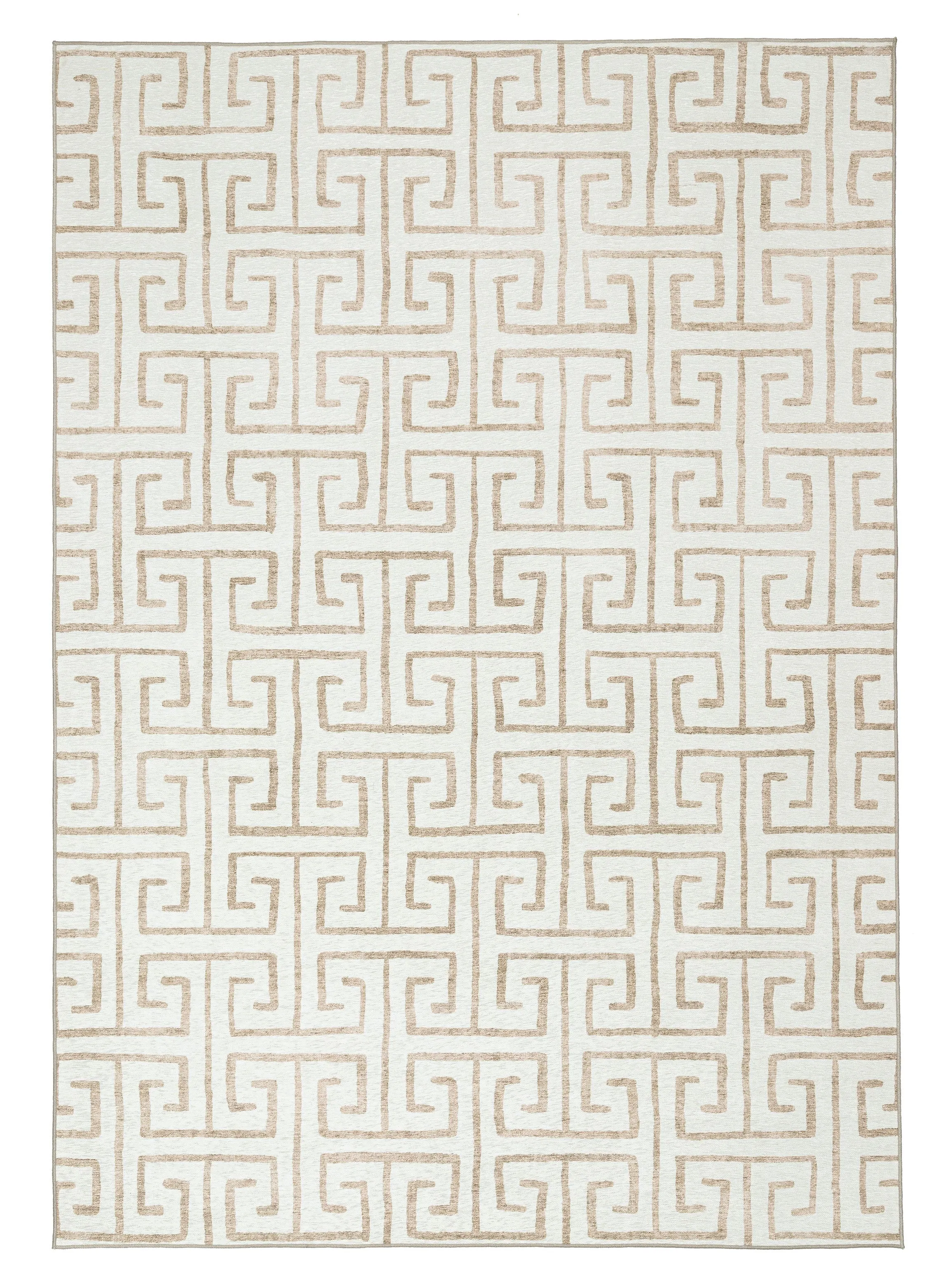 Ayat Beige Cream Indoor Outdoor Washable Rugmodern color block patchwork rug