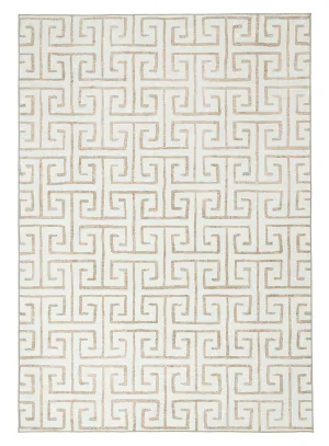 Ayat Beige Cream Indoor Outdoor Washable Rugmodern color block patchwork rug