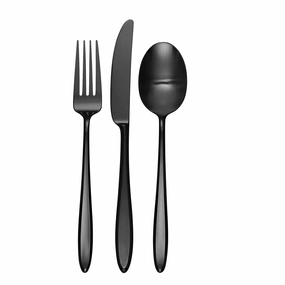 Ayla Black Satin 12 Piece Flatware Seteco-friendly bamboo fiber tableware set 