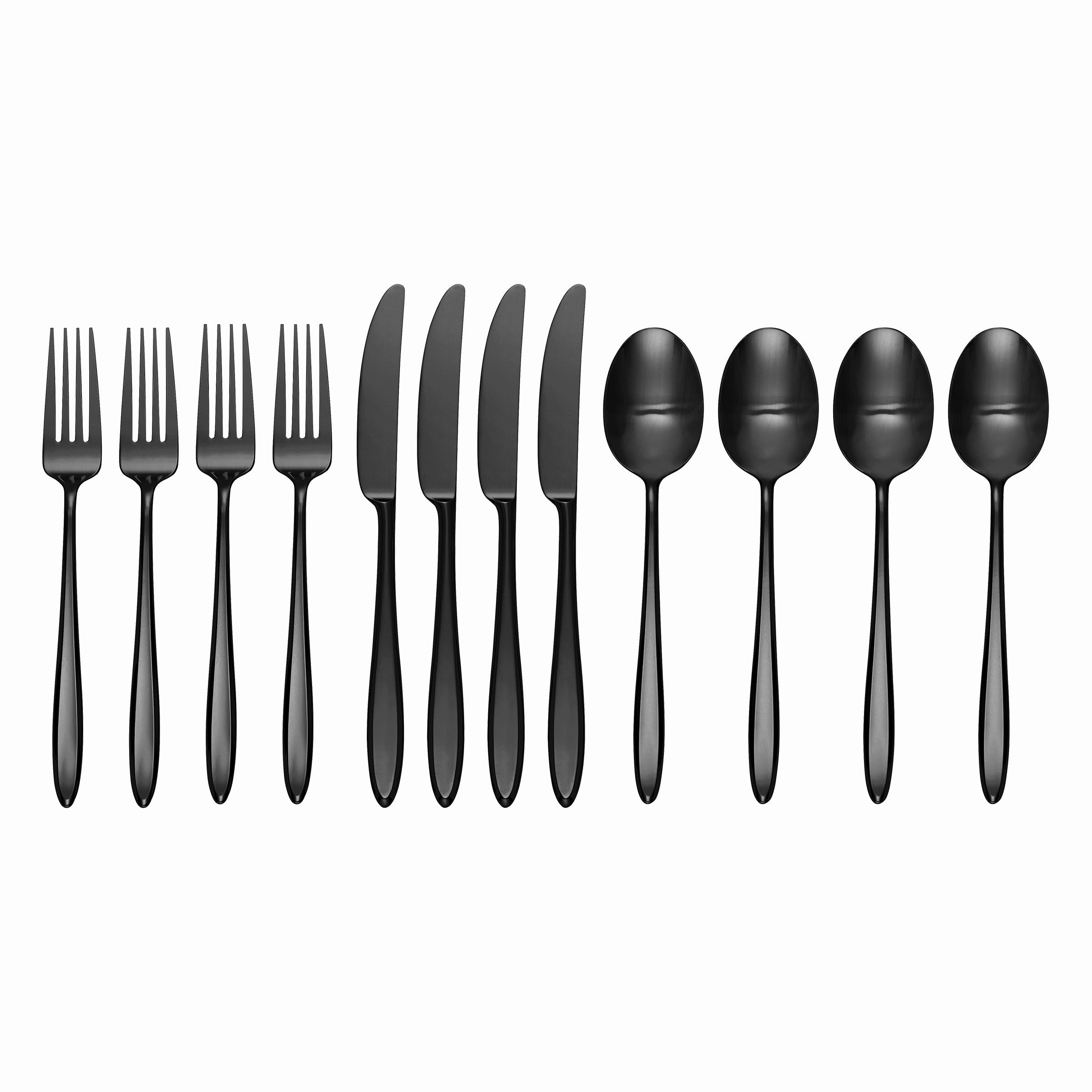 Ayla Black Satin 12 Piece Flatware Set