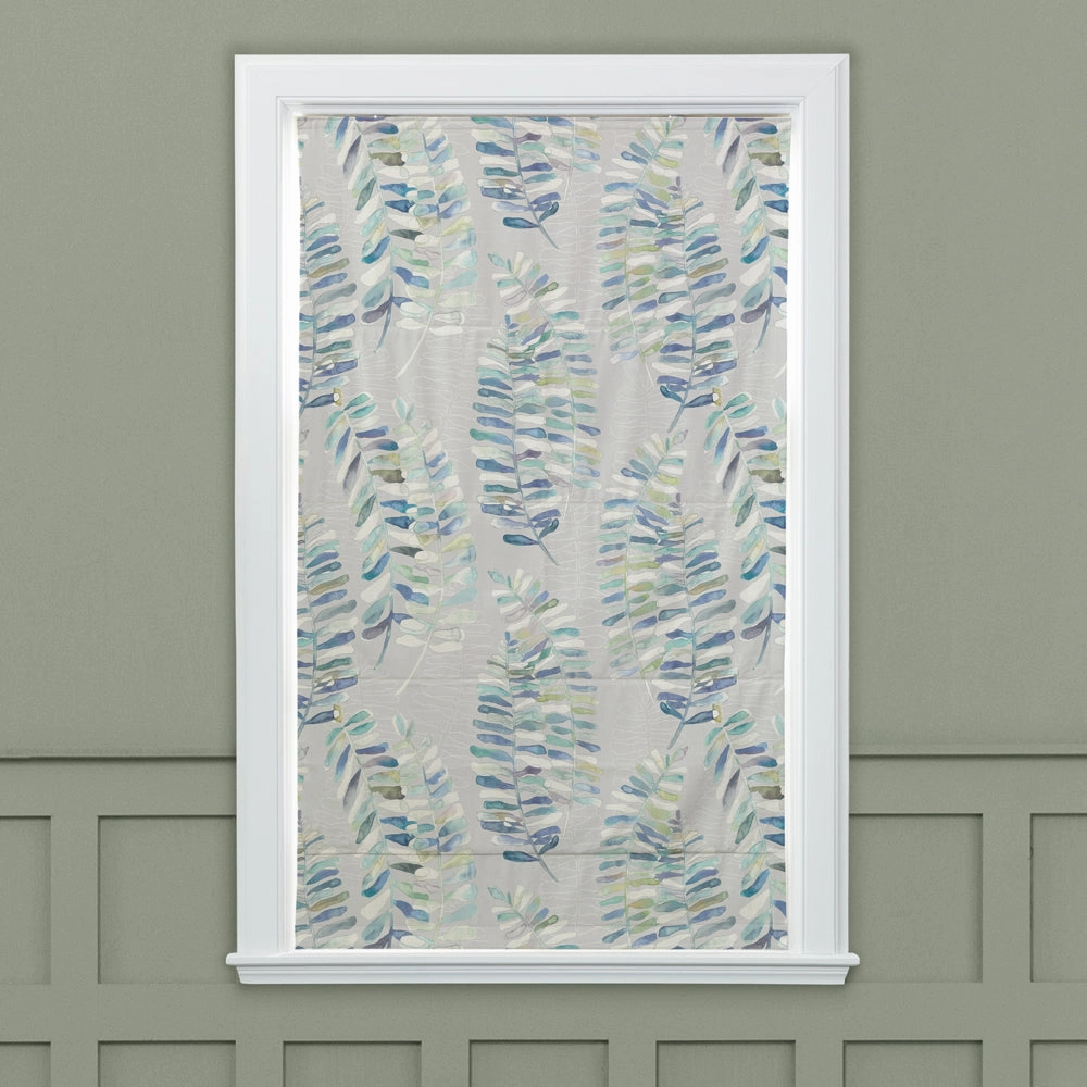 Azolla Printed Cotton Made to Measure Roman Blinds Capri