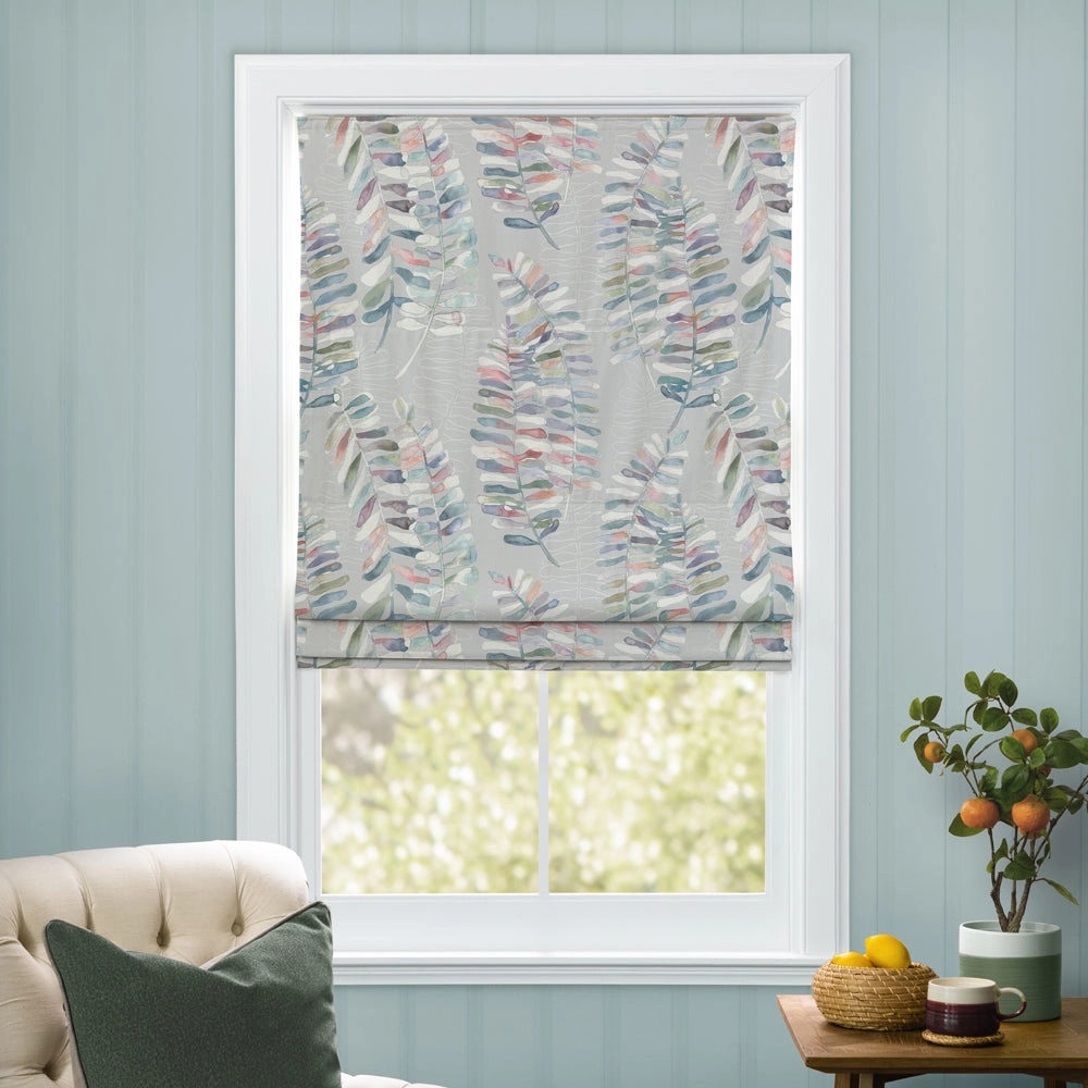 Azolla Printed Cotton Made to Measure Roman Blinds Cinnamon