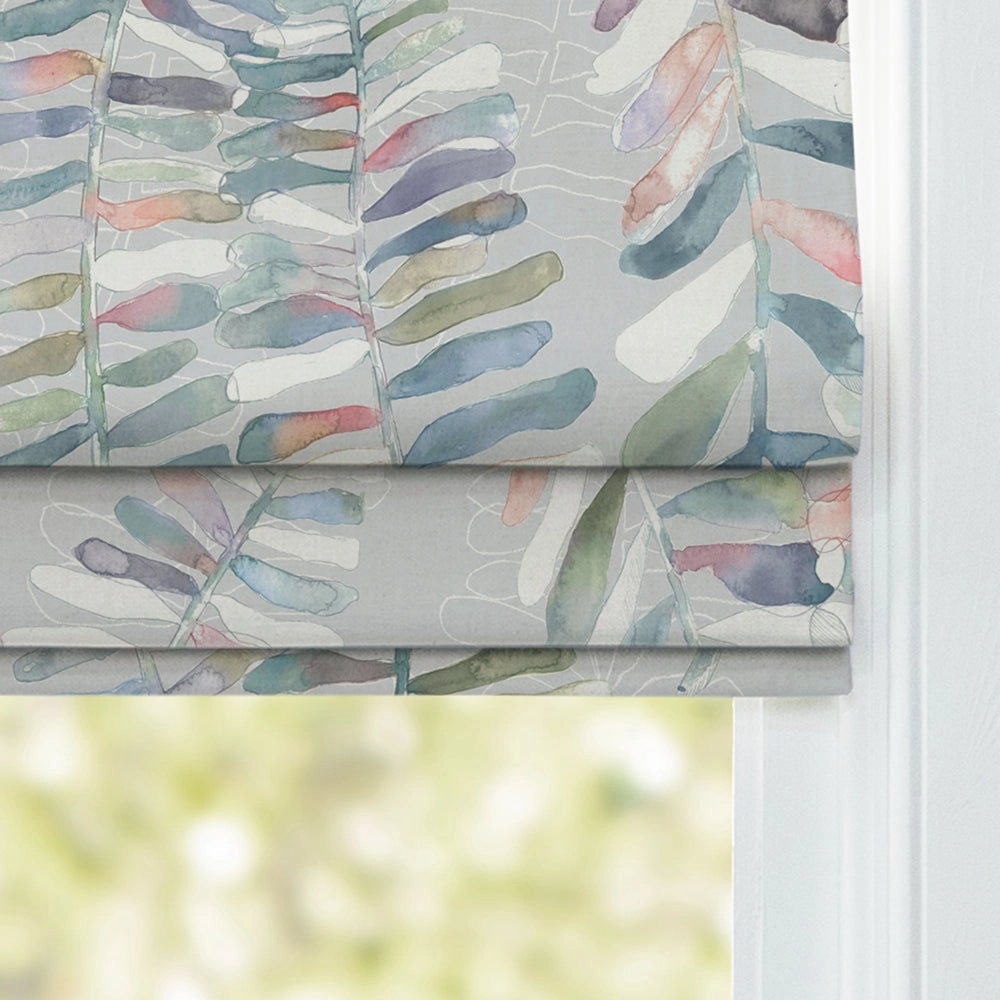 Azolla Printed Cotton Made to Measure Roman Blinds Cinnamon