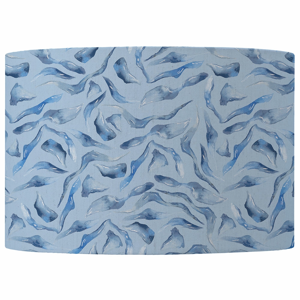 Balaya Eva Printed Lamp Shade Cobalt