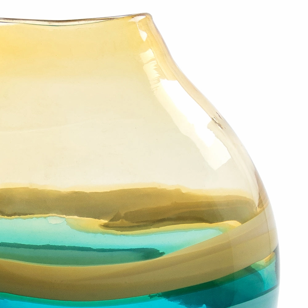 Balin Hand-Blown Vase Aqua