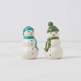 Balsam Lane Snowman Salt & Pepper Setafternoon tea dessert tray