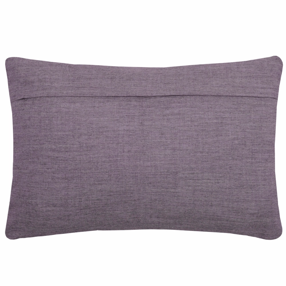 Bamboo Embroidered Feather Cushion Lavender