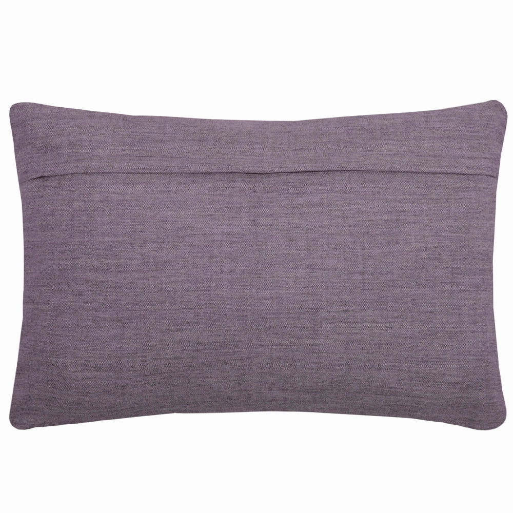 Bamboo Embroidered Feather Cushion Lavender